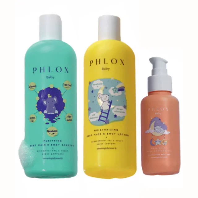 PHLOX Hair&Body Baby Shampoo/Body Wash Refreshing Cream Gel Vegan Silicone/SLS/SLES Free Herbal Formula