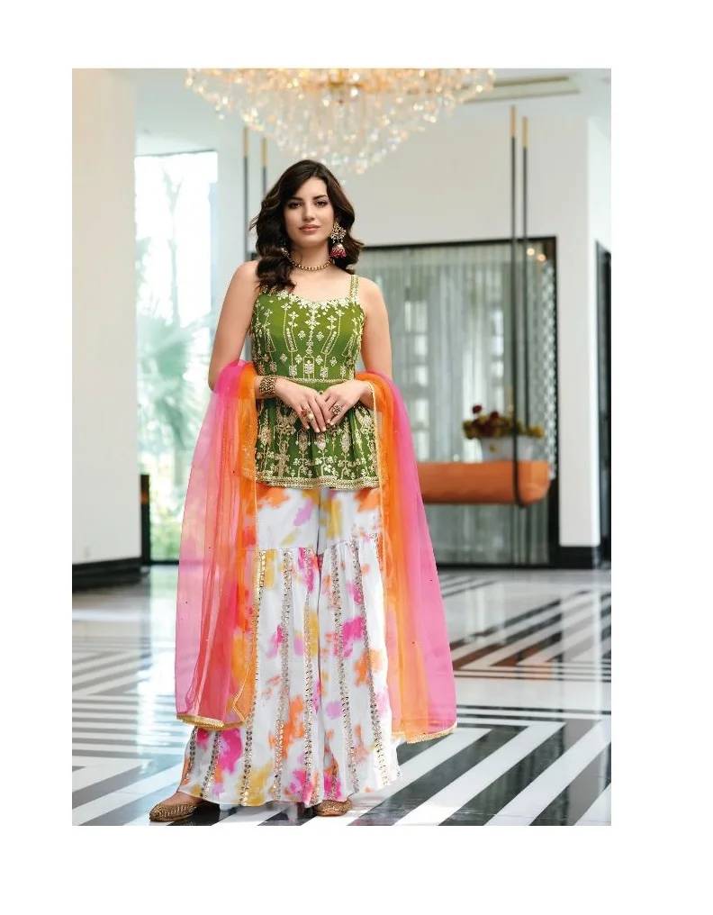 Indian Pakistani Pure Georgette with Embroidery Work Heavy Wedding Salwar Kameez Suit Collection for Women Matching Work Dupatta