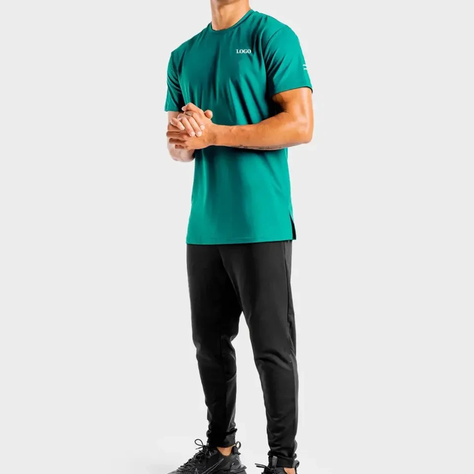 New Brand Clothing Fitness Running Plus Size Men O-Neck T-Shirt / Factory Made Summer Wear Breathable Men in wholesale