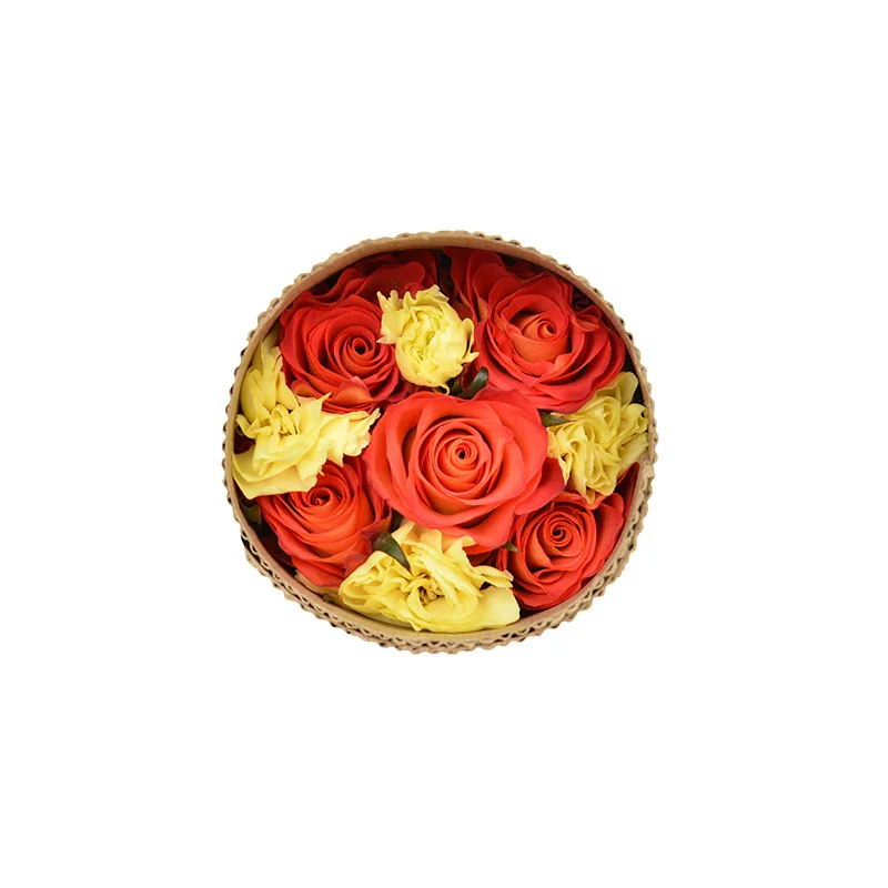 Wholesale Kenyan Fresh Cut Roses and Yellow Spray Carnations Bouquet Retail Flowers with Stem Premium Fresh Bunch