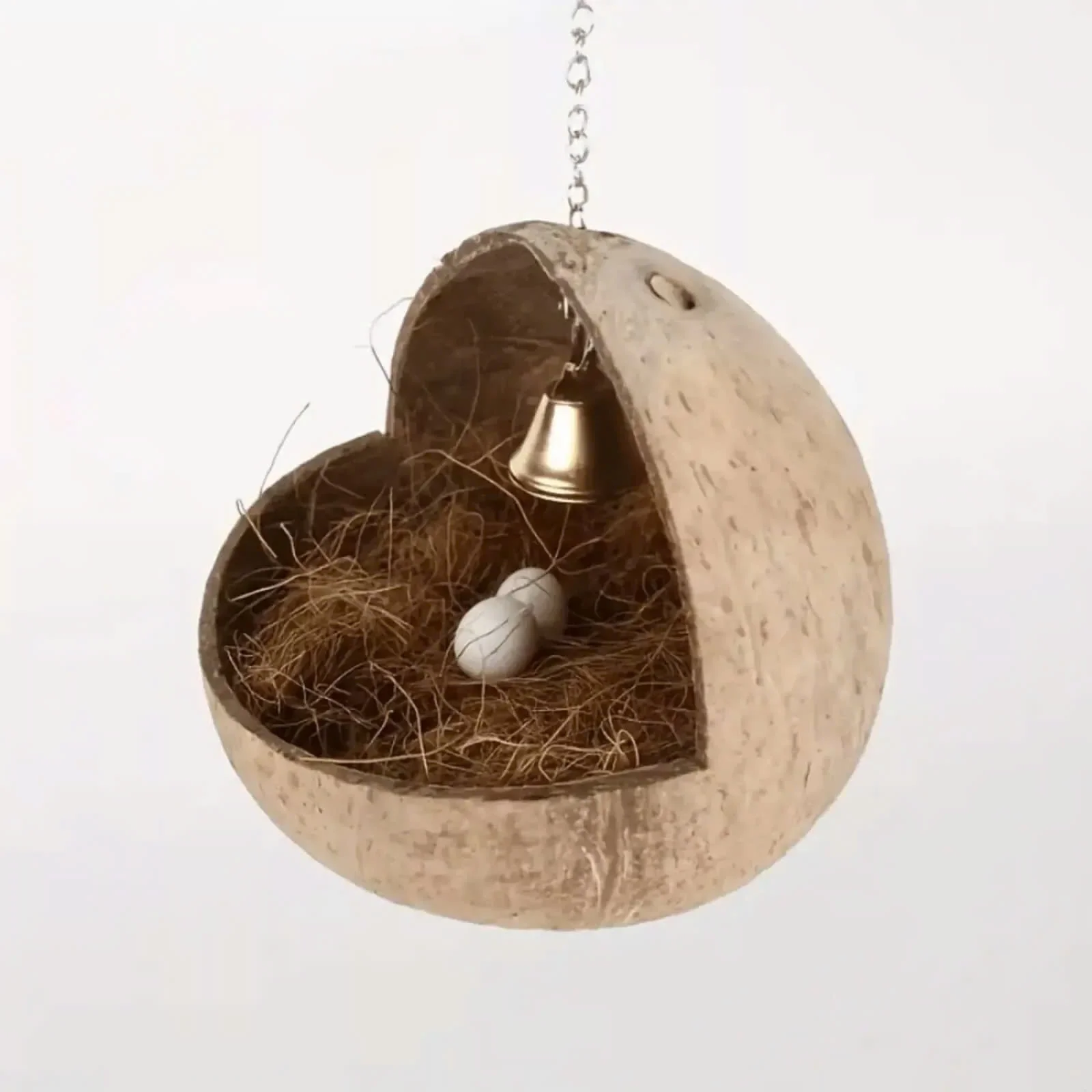 Durable and Natural Coconut Shell Bird Nest Coconut Birdhouse Cage Bird House Supplies Handmade From Vietnam