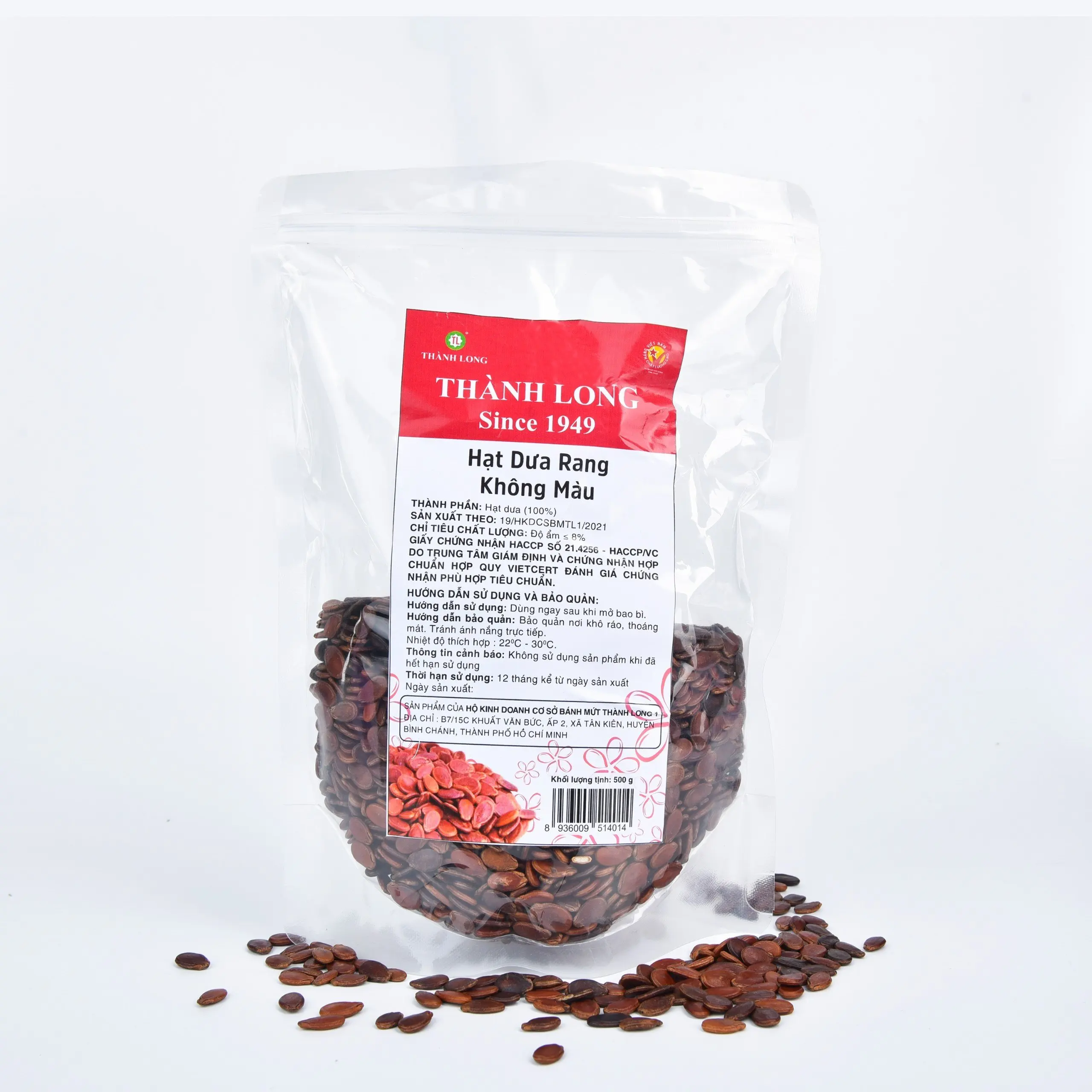 Color-Free Big Melon Seeds HACCP Natural Thanh Long Confectionery ISO Certificate Nutritious From Vietnam Manufacturer OEM