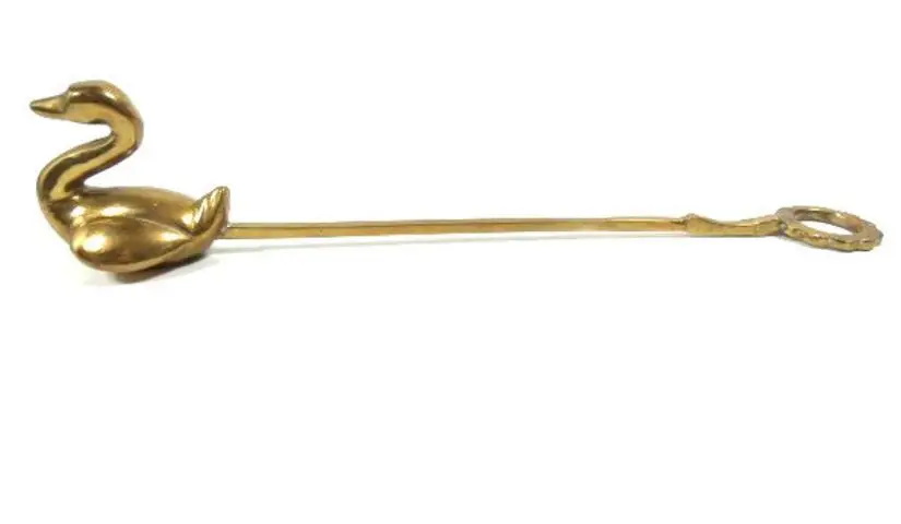 Swan Shape Candle Snuffer & Wick Cutter Set in Elegant Metal with Gold Finished Perfect for Stylish Home and Hotel Decor