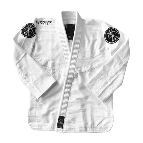 High Quality  Custom Made Jiu Jitsu Gi / Custom Made White Color BJJ Kimono And Rounded Cut Style Jiu Jitsu Kimono