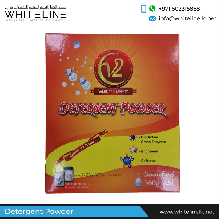 Apparel Use V2 Washing Clothes Detergent Powder 110g Available with Custom Fragrance for Global Vendors at Affordable Price