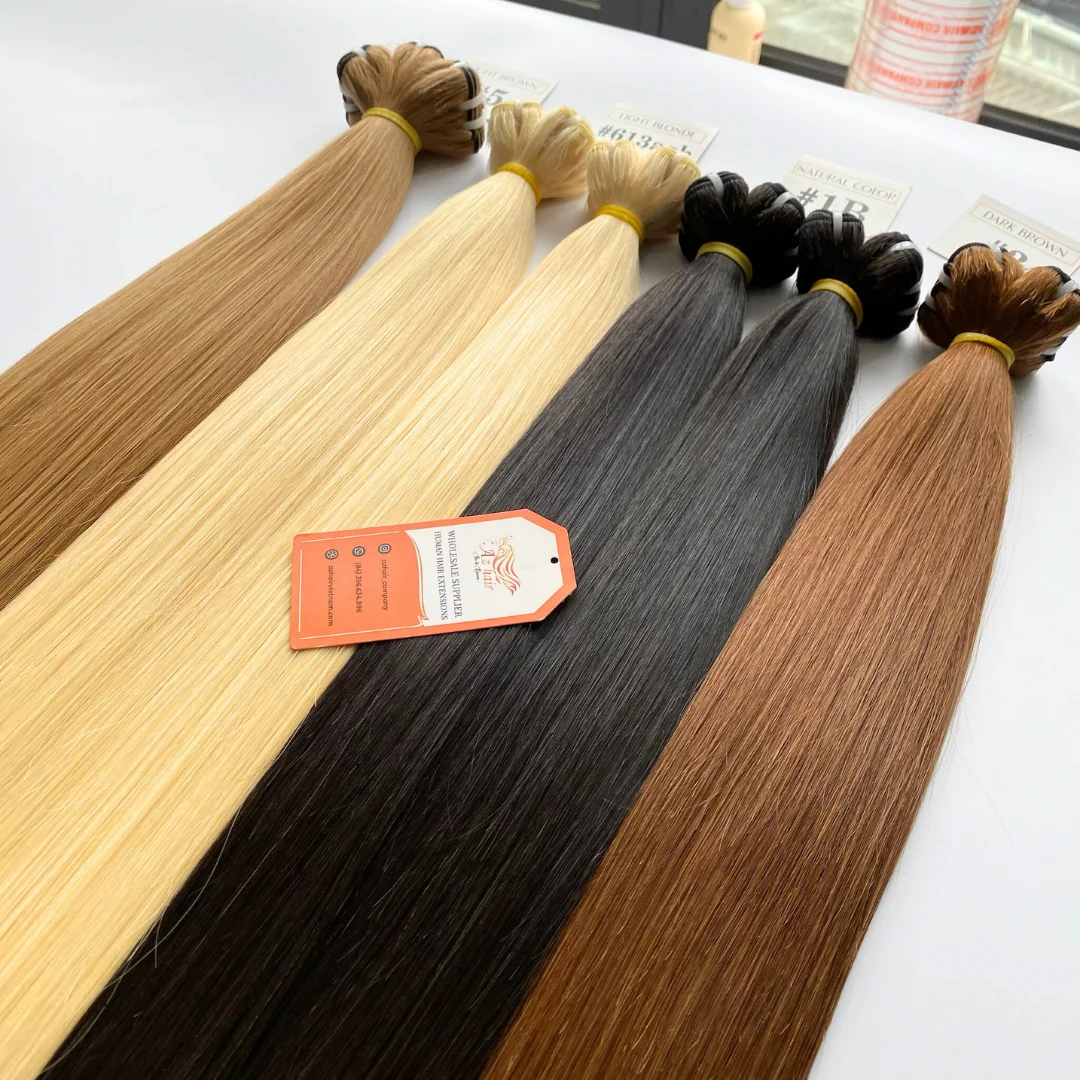 Natural Straight Weft Hair 100 Percent Vietnamese Human Hair Raw Virgin Human Hair Extensions, Wholesale Price From Factory