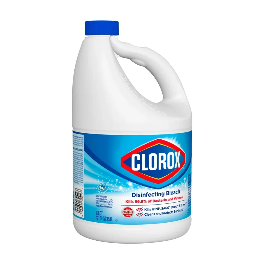 Clorox Disinfecting Liquid Bleach, Regular Scent, 121 fl oz