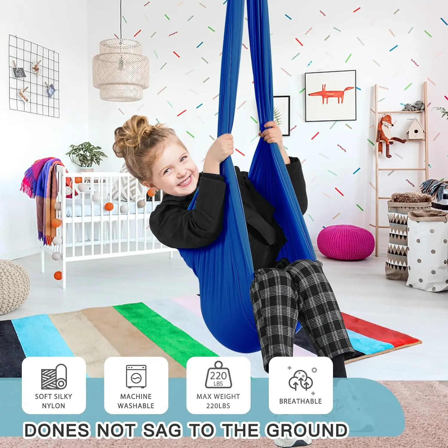 Hot Sell Sensory Swing For Kids High Quality Indoor Outdoor Kids Swing Baby Hammock For Child Sensory Kids Swing