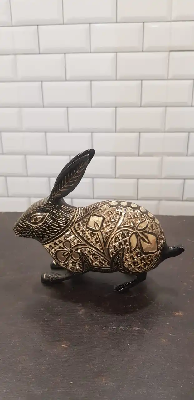 Wholesale Brass Animal Elephant Pair Ornament Handmade Garden Decoration Colourful Metal Art Gold Finishing Sculpture Animal