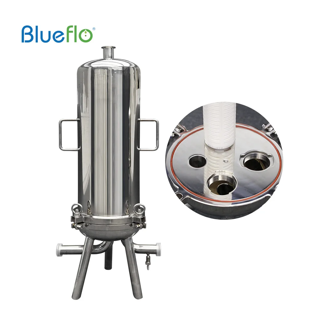 Housing SS304 Stainless Steel 20 Inch High Pressure FIlter Housing For Filtration of Alcohol, Beverage and Drinking Water