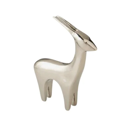 Sculpture Ornament Aluminum Decorative Modern Deer Home Decorative Objects and Sculptures for Christmas