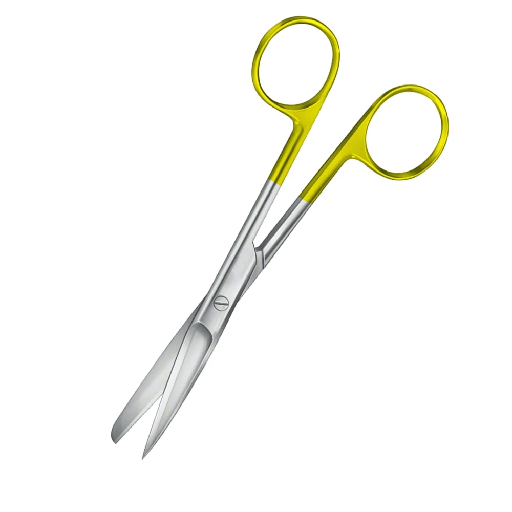 Wholesale Half-Gold Metal Steel Surgical Scissors Sharp Tip and Smooth Edge for Nursing Operation Room Use Dressing Scissor