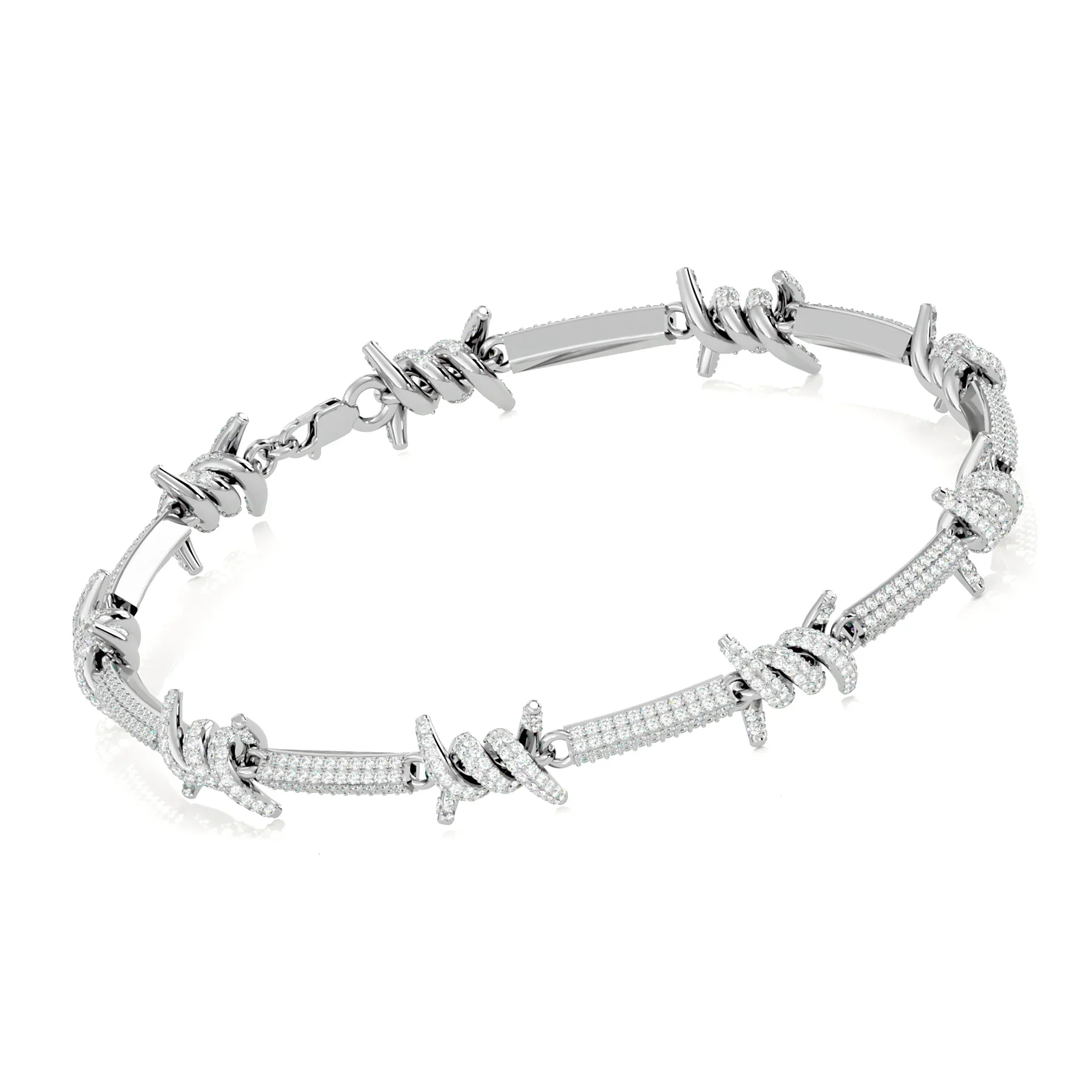 High Quality Best Selling Barbed Wire Spiked Pure Solid Gold Bracelet African American European Cool Stylish Celebrity Bracelet