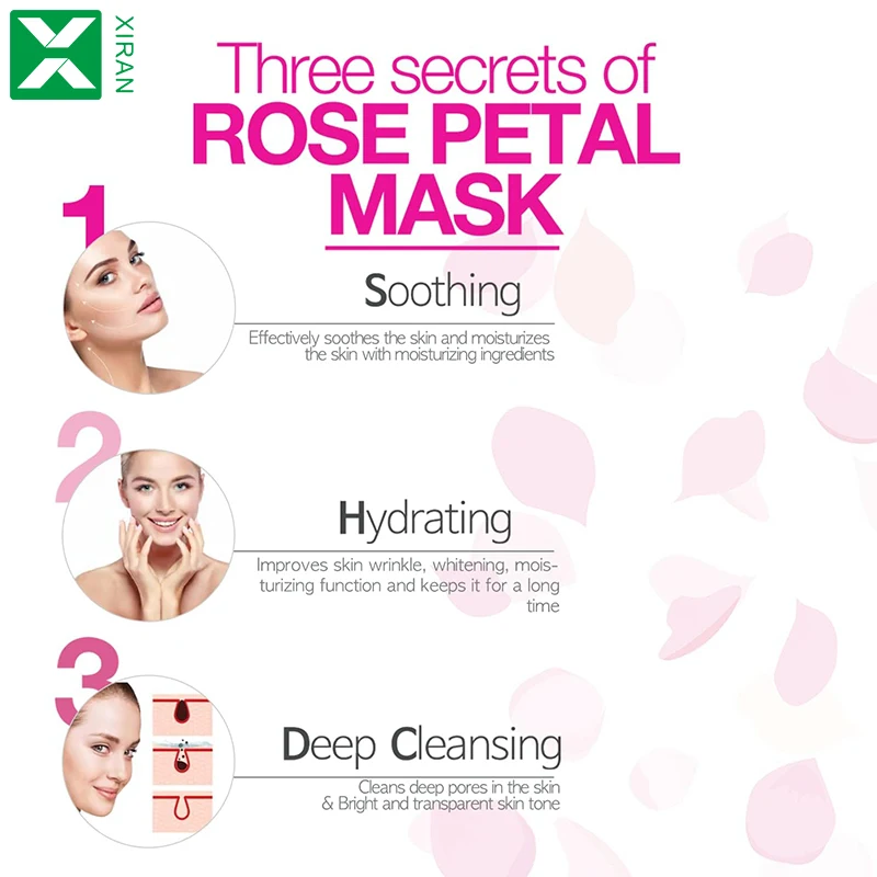 Private Label Rose Petal, Avocado, Charcoal Remove Blackhead Peel off Face Mask Moisturizing Deep Cleansing Facial Peel off Mask