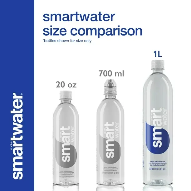 Бутылки для воды премиум-класса с дистиллированным паром smartwater 1 литр 15