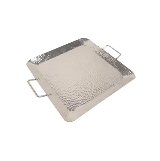 Hammered Finishing Rectangular Design Aluminium Tray High Quality Nickel Plating Kitchenware Multipurpose Tray Factory Price