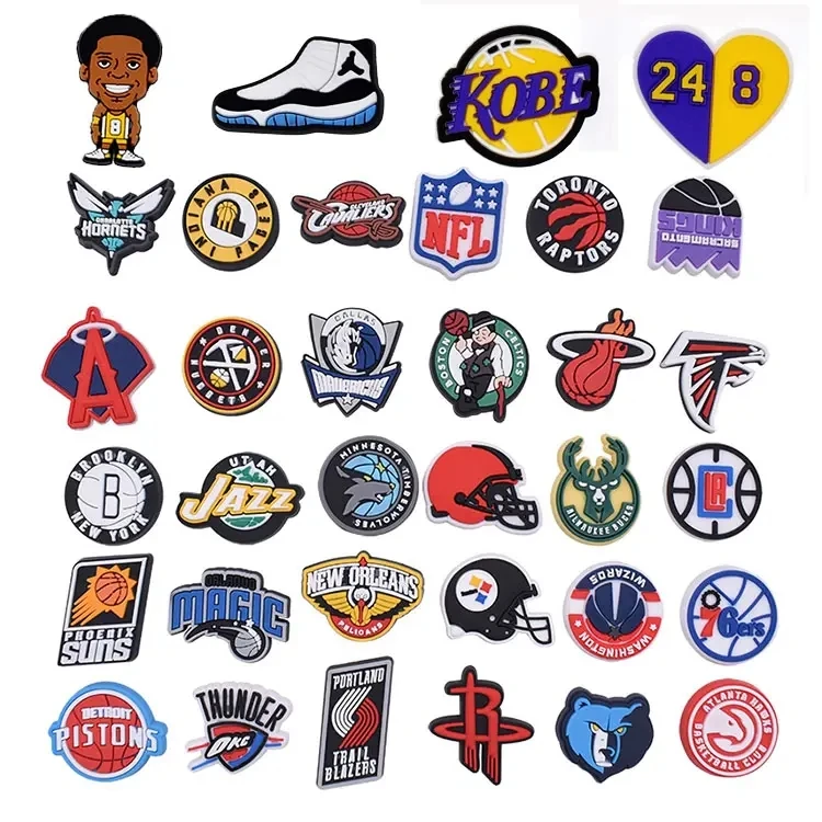 America basketball croc charms team sport croc charms clog charm star basketball shoe custom croc gibbets