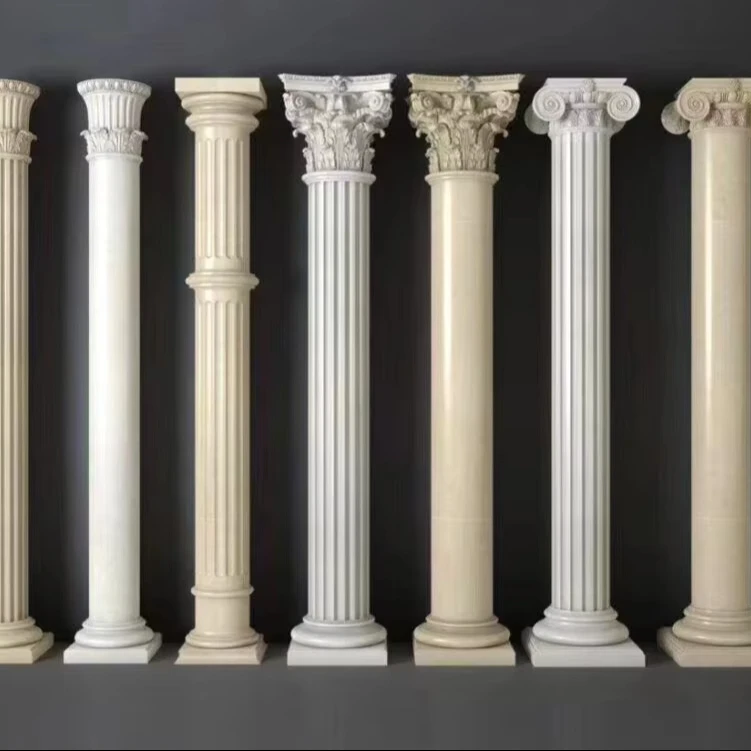 Custom Size Marble Stone Pillar Roman Granite Pillar Column for Outdoor Home Decorative Purpose