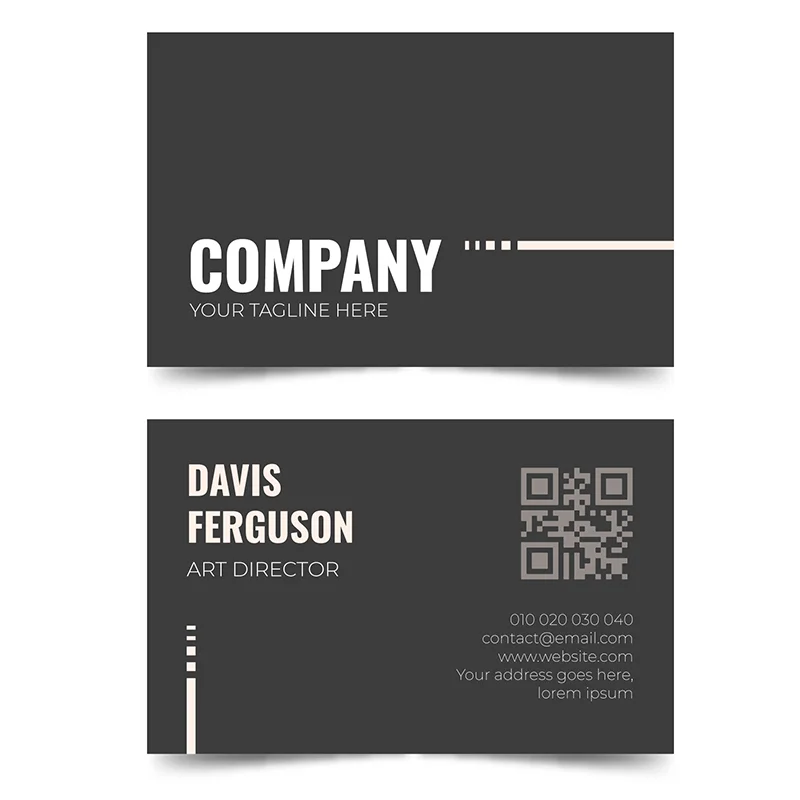 High Quality Custom Cards  with logo and  QR code for Business
