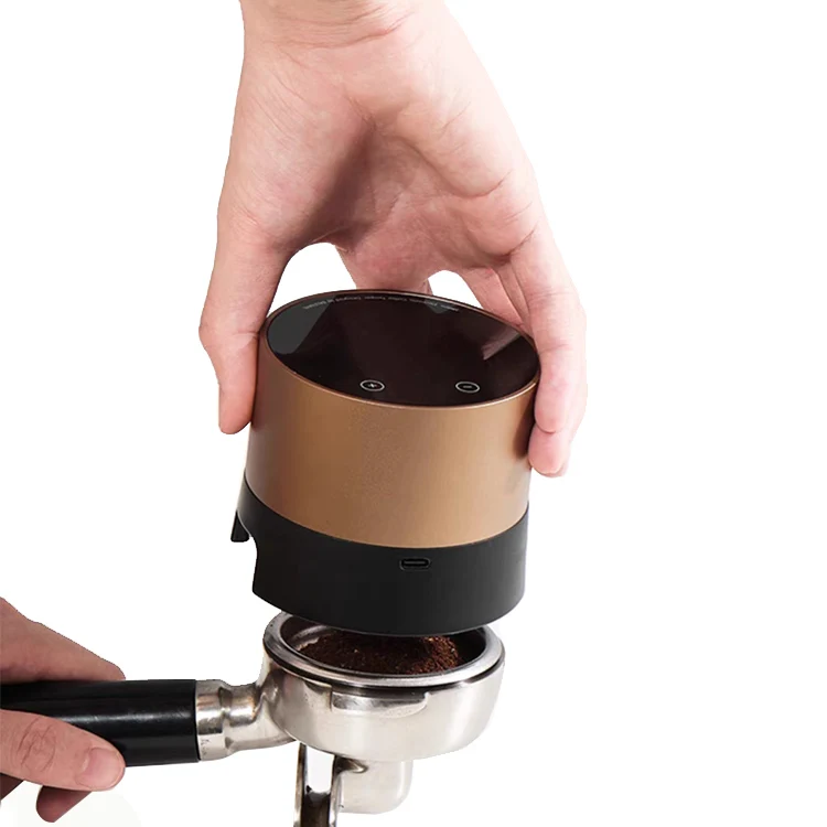 Portable Electronic 58.5MM Coffee Press Automatic Flat Press Coffee Bean Powder Adjusting Pressure Espresso Coffee Tamper