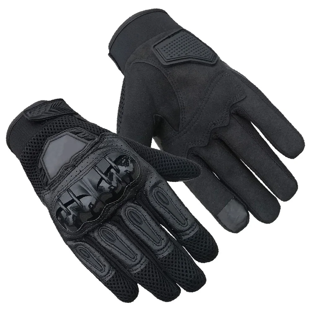 Wholesale Motorcycle Genuine Leather Gloves Premium Vintage Touchscreen Full Finger Gloves