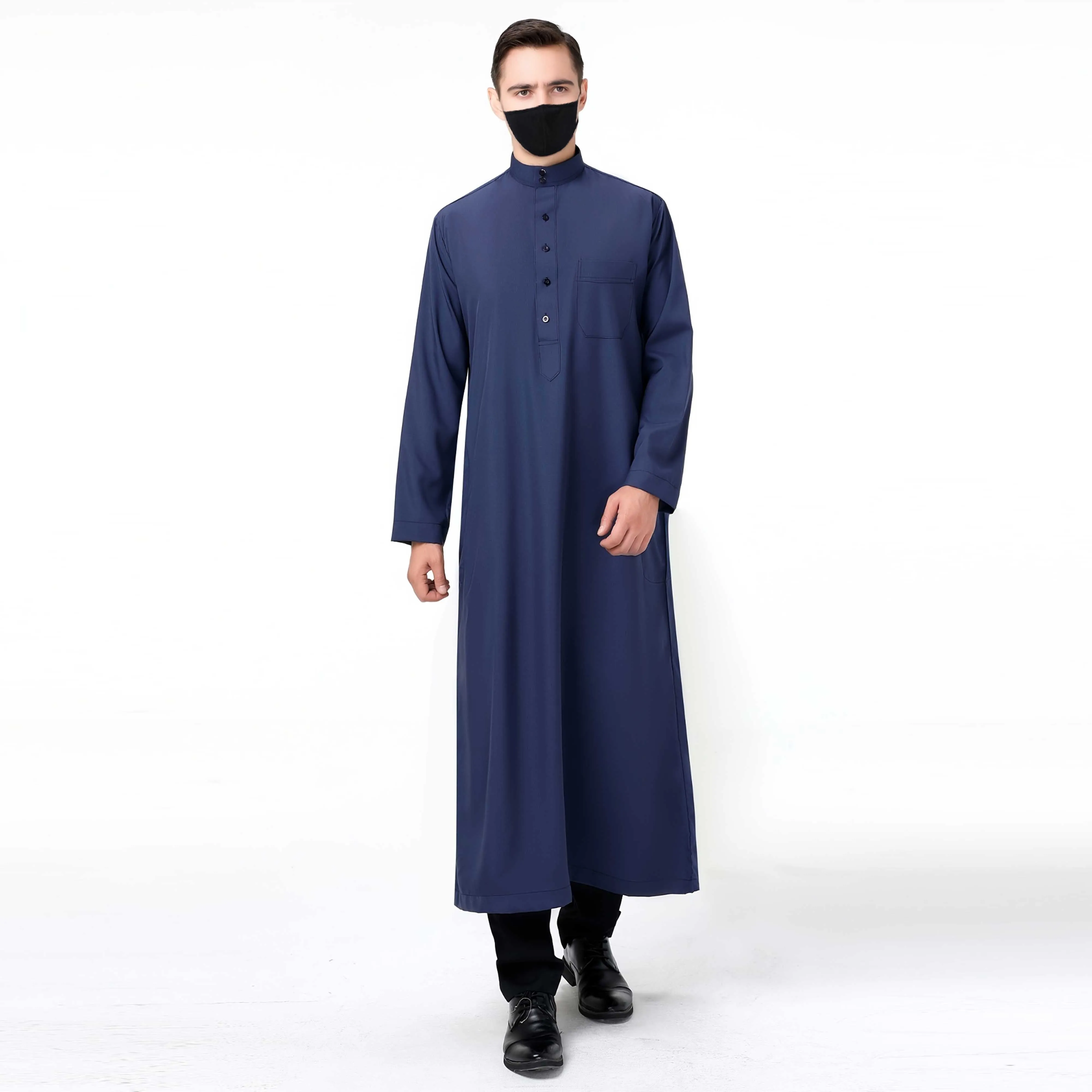Роскошный современный стиль Кувейт вышитый мужской исламский Thobes Jubbah одежда от производителя 2024 высокого качества Daffah Thobe для мальчиков
