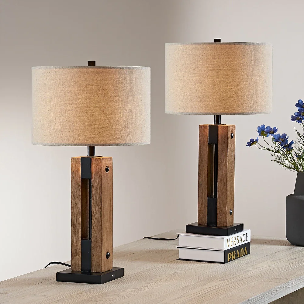 Fancy Design Wooden & Iron Table Lamp Iron base Wooden Body  Decorative Table lamp Hot Sale Best Quality Indian Metal Handicraft