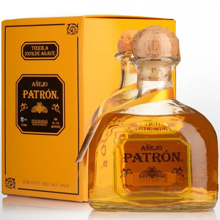 Оригинальное качество покровитель Серебряная текила 100% de Agave Extra Anejo и Gran Patron платиновая бутылка текилы упаковка для продажи