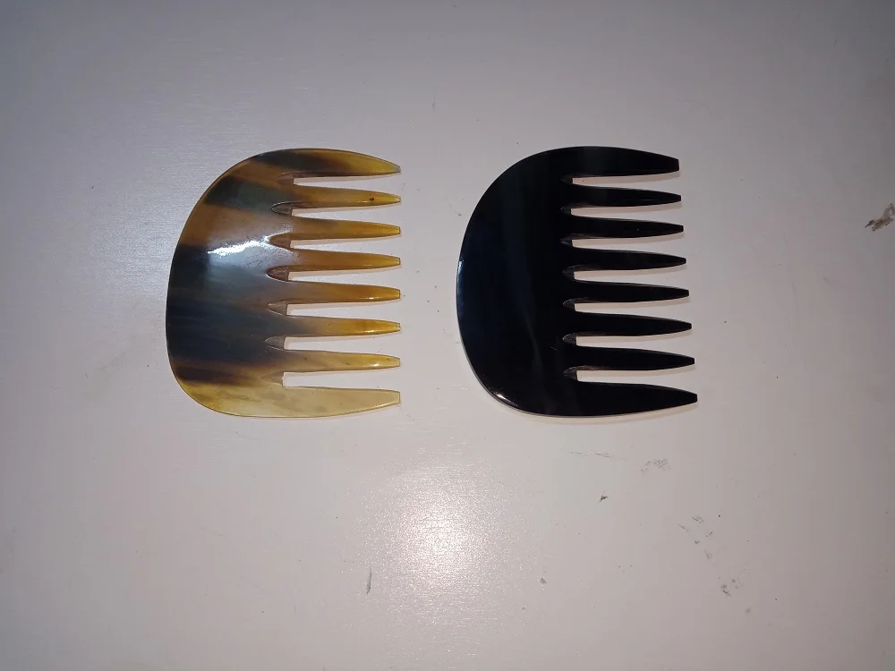 Handmade Best Quality Natural Horn Hair comb / Ox Beard Comb Real Cow Horn comb from India