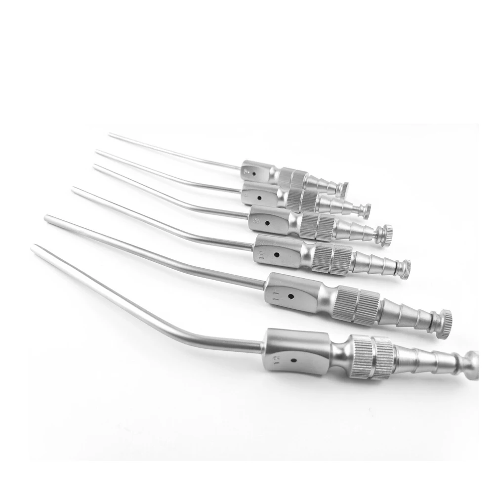 ENT Otology Operating Otoscopy Instruments Suction Tube For Ear Stainless Steel Surgery Implant Tube Dental Suction Tube