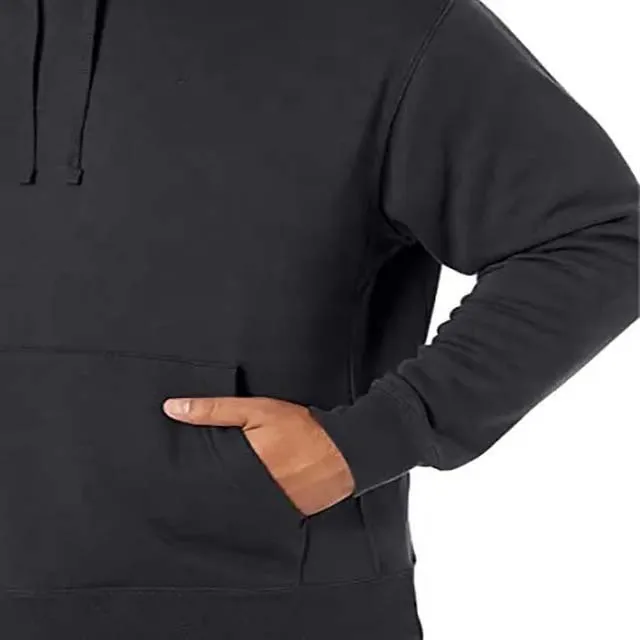 Пуловер с вышитым логотипом 100% хлопковый флисовый однотонный Повседневный