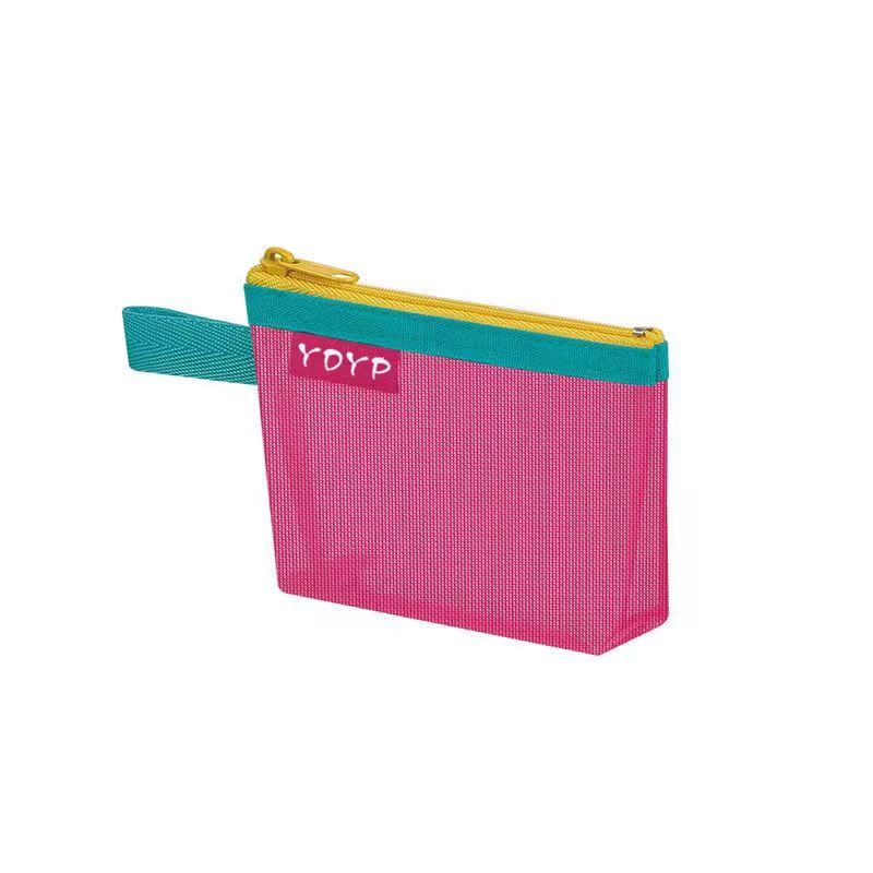 Bulk Mesh Makeup Bags Portable Zipper Large Capacity High Quality Custom Logo Transparent Pencil Bag Holders