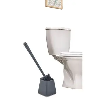 High Quality Silicone Toilet Brush Grey Fast Drying Cheap Bathroom WC Toilet Cleaning Brush New Design Best Price