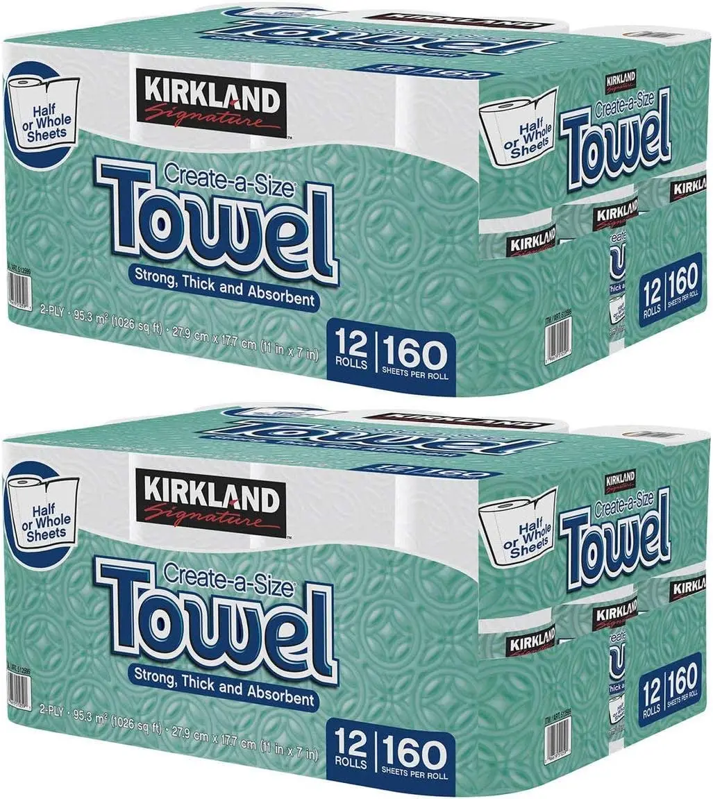 Kirkland Signature Premium Big Roll Paper Towels 24-Roll, 160 Sheets Per Roll