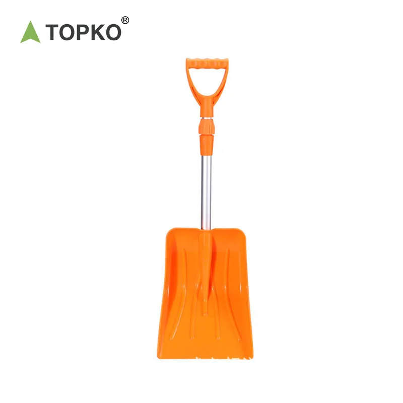 TOPKO High Quality Telescopic Plastic Snow Shovel with Strong d grip Handle for Car Adjustable Plastic Snow Shovel