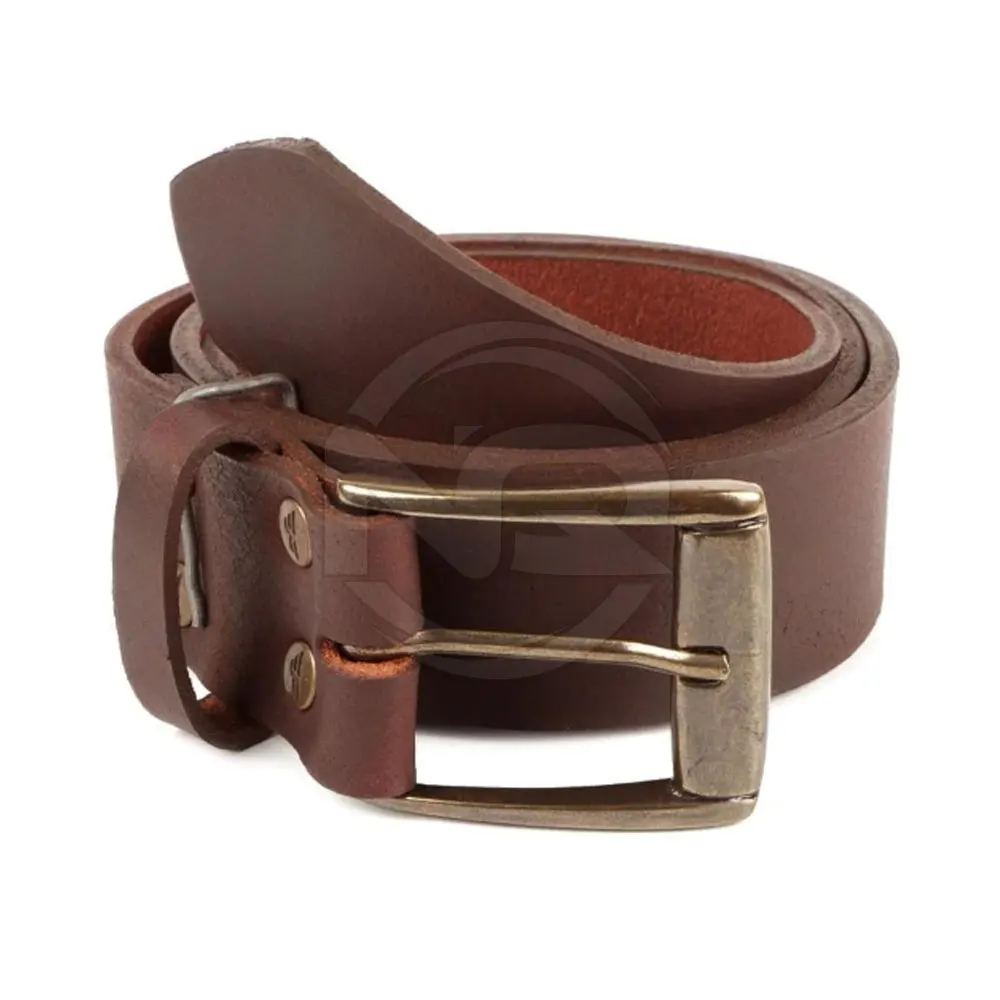 Direct Factory Good Quality Brown Colored Pure Cow Hide Leather Belts For Men Whole Sale Rate 2024 Leather Belts For Men