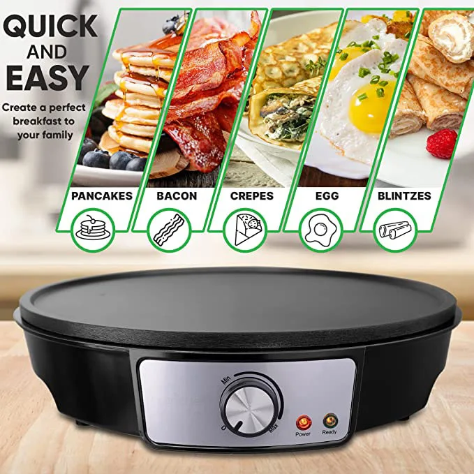 Household Non-Stick Coating Crepe Maker Mini Round Electric Pancake Maker for home