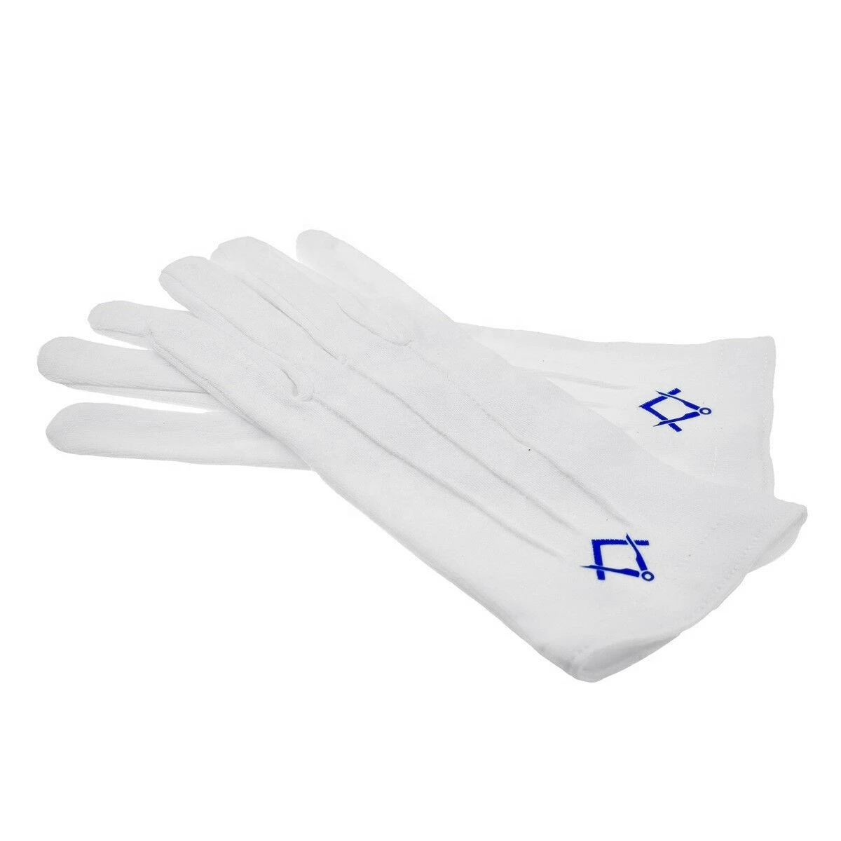 Дешевые 100% хлопчатобумажные масонские перчатки с квадратной и компасом вышитым логотипом дышащие быстросохнущие масонские перчатки на заказ