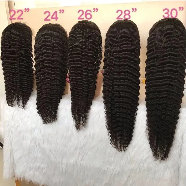 Wholesale Price 40 Inch Human Hair Full Lace Front Wigs Human Hair Lace Front Brazilian Deep Wave 13x4 Lace Front Human Hair Wig