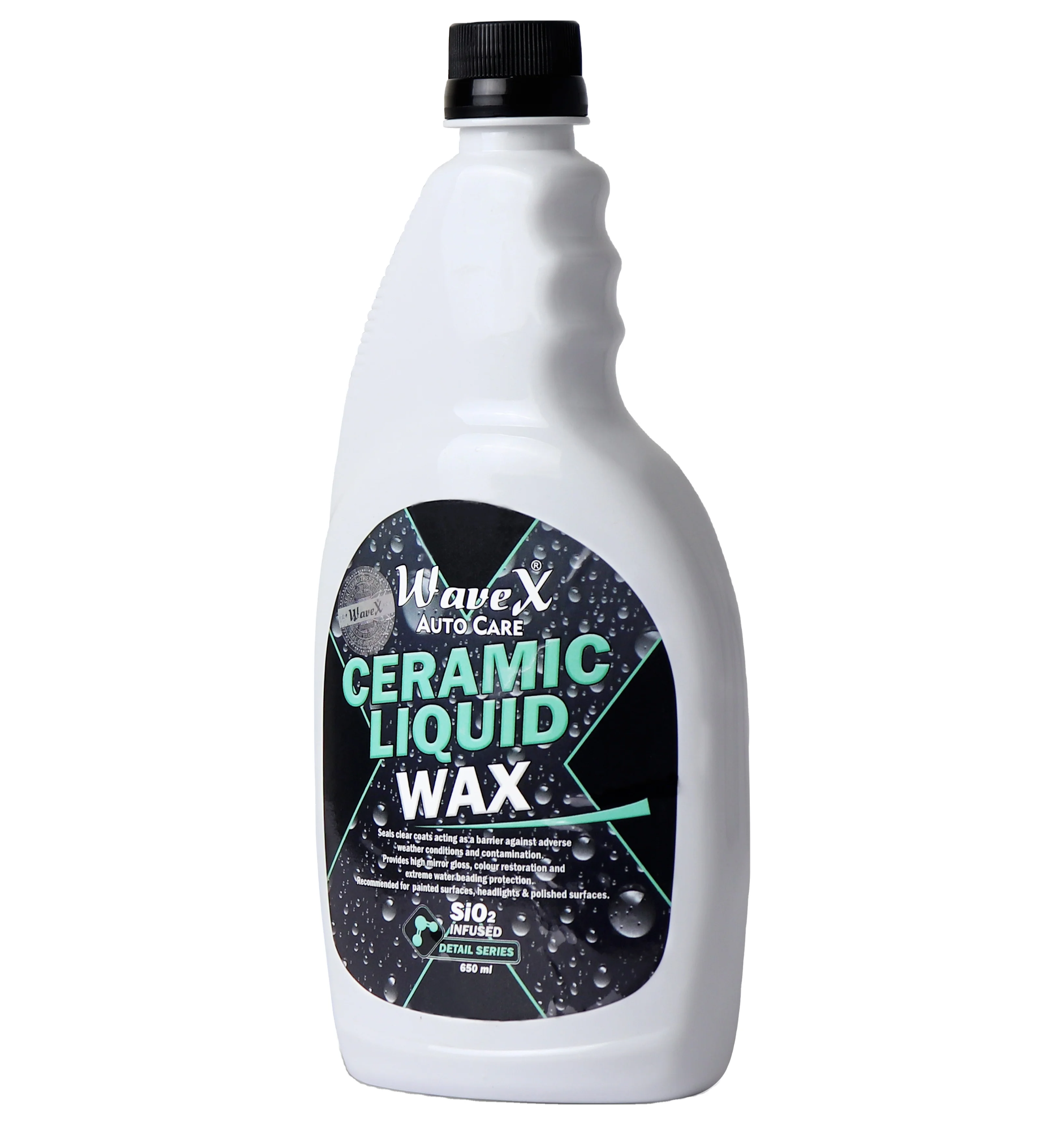 WaveX SiO2 Ceramic Liquid Wax for Cars and Bikes 650 ml | Gives Deep Gloss and Ultimate Hydrophobic protection