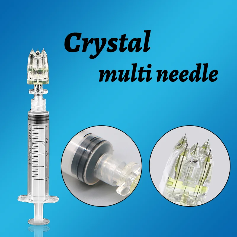 2022 korea disposable syringe stamp 5 pins 9pins multi-sample for injection pen type water mesotherapy crystal multi needle