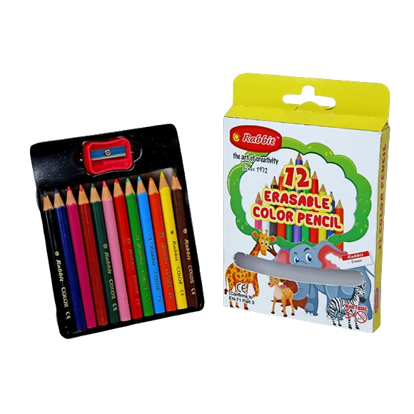 Premium Grade 12 Erasable Color Pencil HS For Drawing Uses Color Pencils Manufacture in India Low Prices