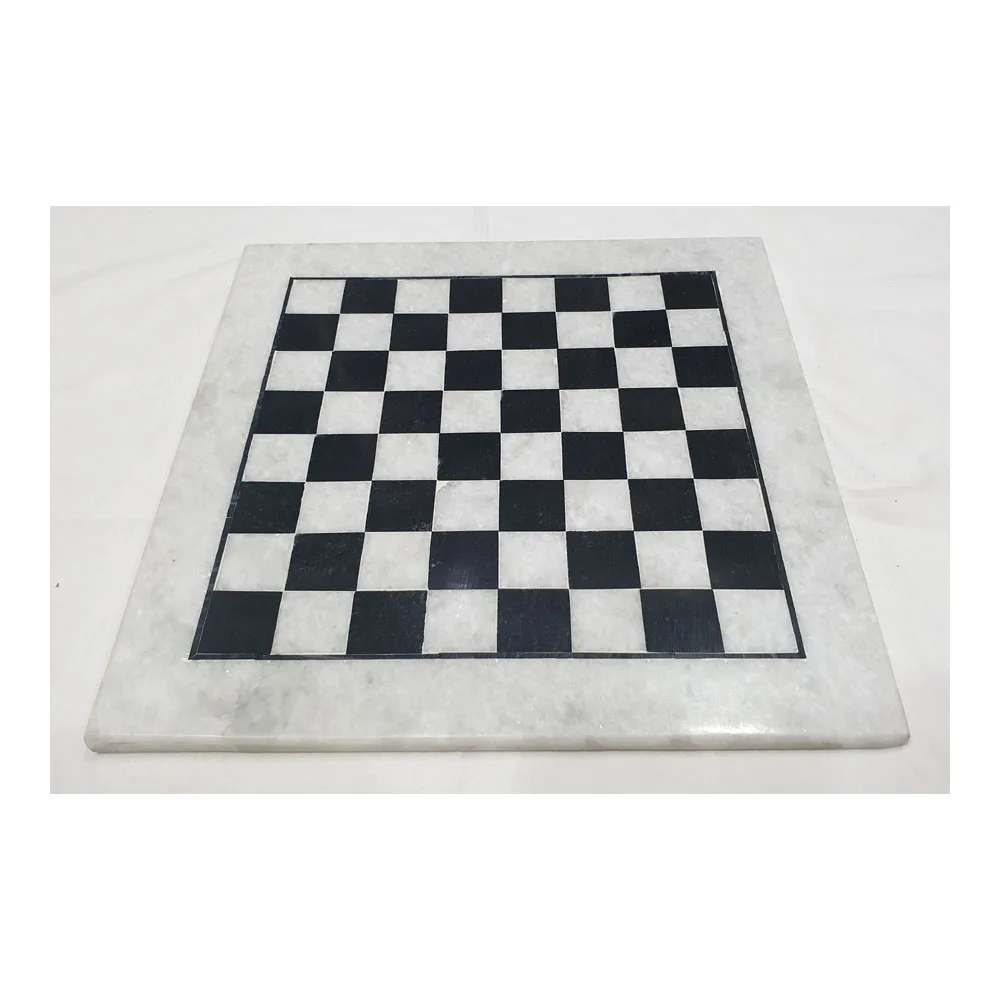 Indian Supplier Of White Marble Chess Board Set Custom Hot Selling Luxury Square Marble Chess Set Games Board Backgammon Set