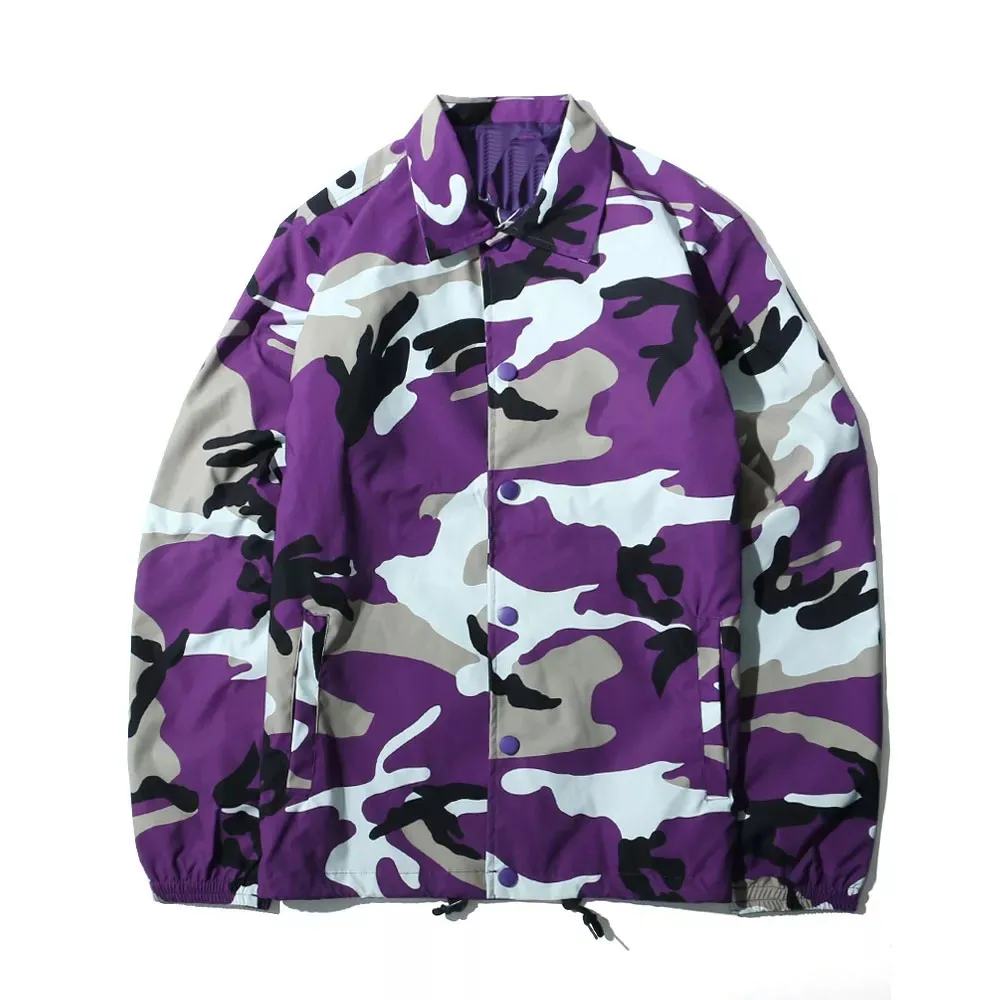 Wholesale 2022 Sublimation Fashion Coaches Jacket Nylon Streetwear Customize OEM Hip Hop Coaching Training Jacket For Mens