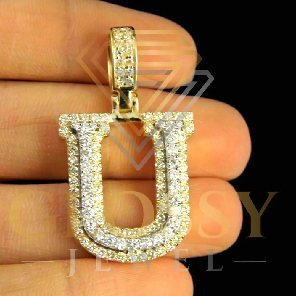 a to z letter stainless steel charms pendants Gold & silver U big letter custom  luxury charms for men & women
