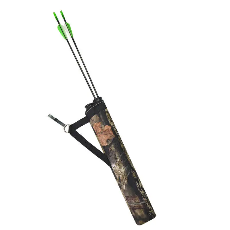 Archery Arrow Quiver 2 Tube Clip Back Waist Holder Straps Bag Bow Hunting Target