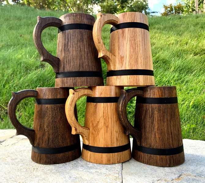 Wood Beer Mug GROOMSMAN GIFT for bachelor party MEN keepsake  by blooming bud overseas