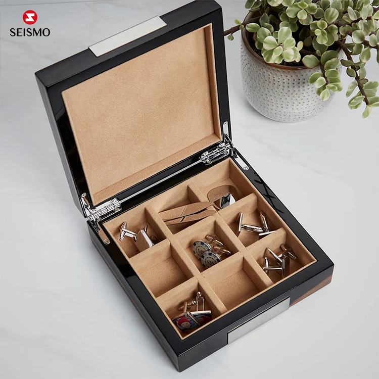 Custom Wooden Packaging Earring Jewelry Collection Storage Storage Boxes For Cufflinks Set Personalized