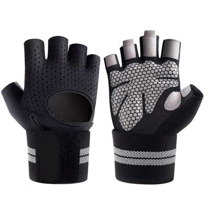 Fishing Training Climbing Cycling Fitness Weight Lifting Gloves Fingerless Gym Exercise Powerlifting Workout Gloves