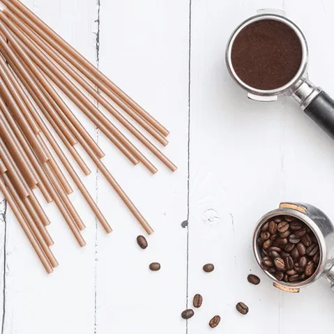 High quality coffee grounds straws are biodegradable to protect the environment